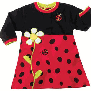 Ladybug Long Sleeve Infant Dress 3-6 months